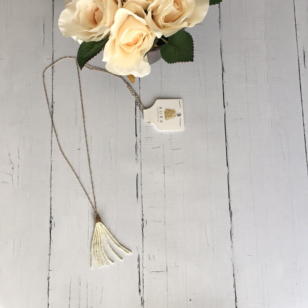 NEW! 🖤 Aura’s Cream Tassel Necklace